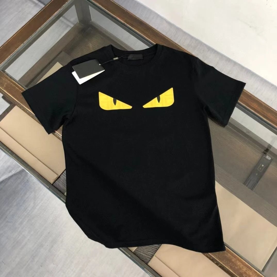 Fendi T-Shirts Short-Sleeve Logo Print — F68