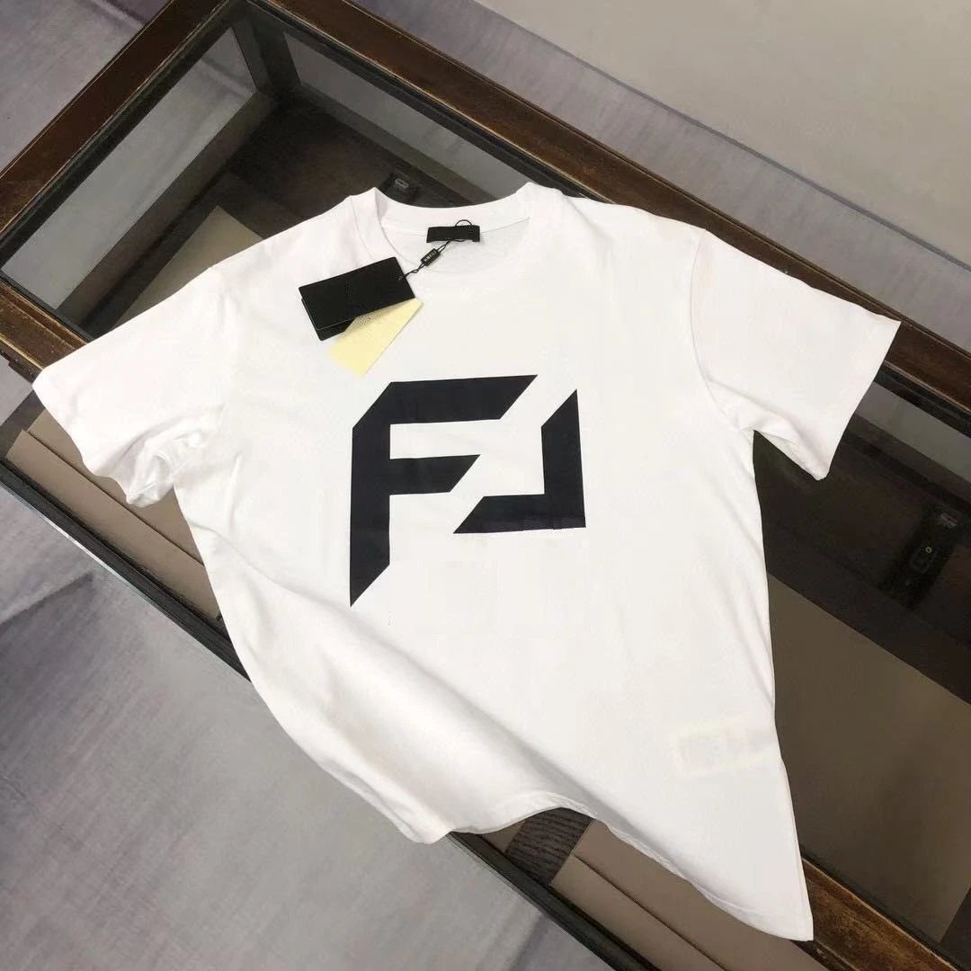 Fendi T-Shirts Short-Sleeve Logo Print — F75