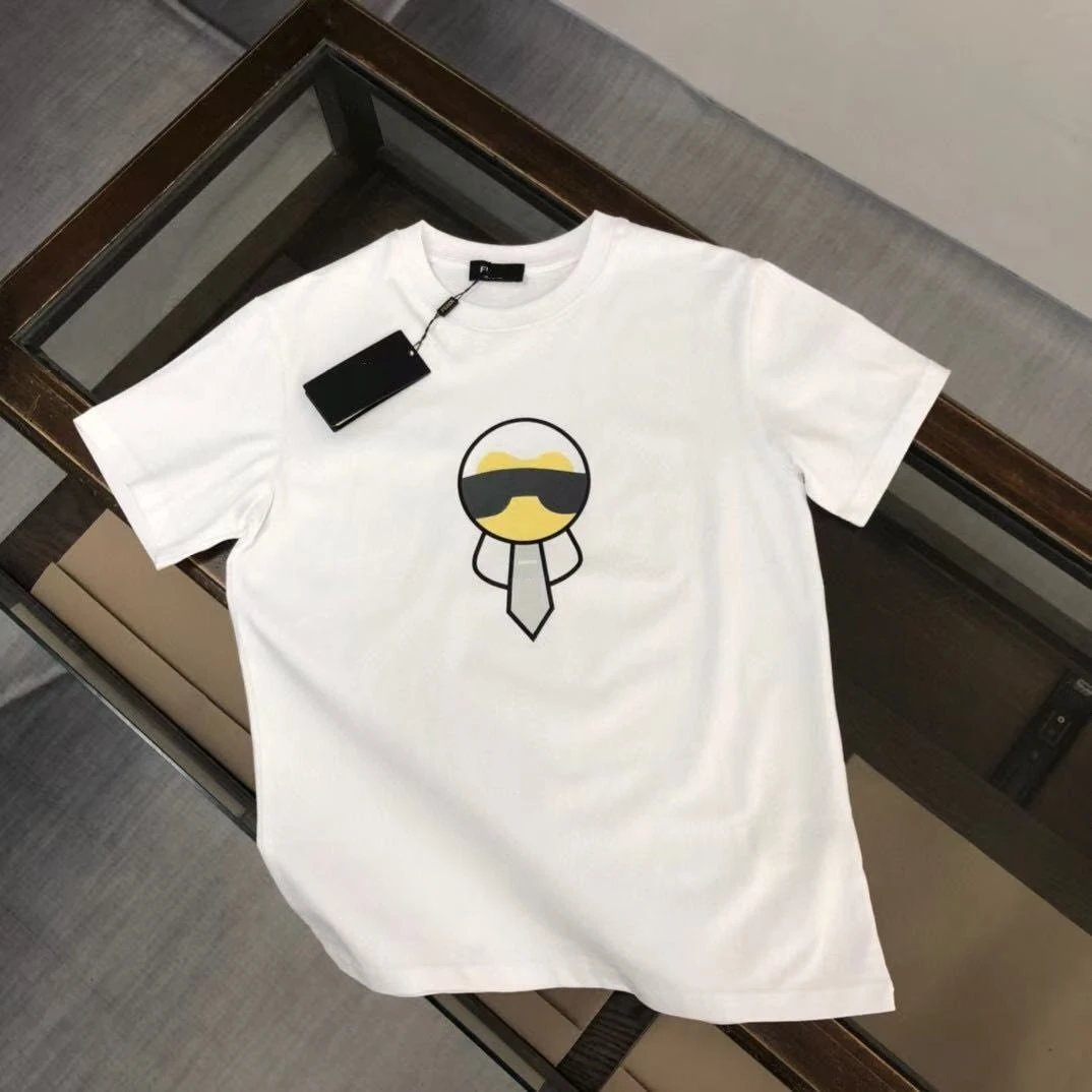 Fendi T-Shirts Short-Sleeve Logo Print — F61