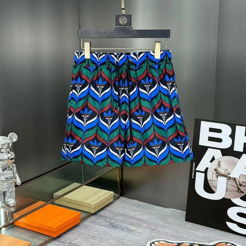 adidas Shorts Trefoil geometric-print drawstring image 3