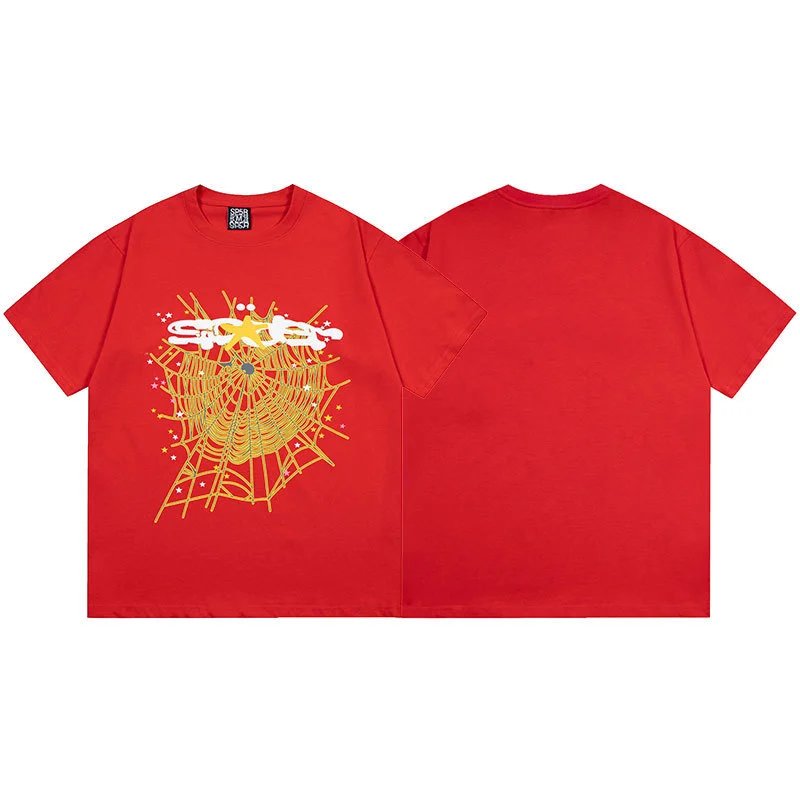 Sp5der T-Shirts Graphic Print — S 15 Red
