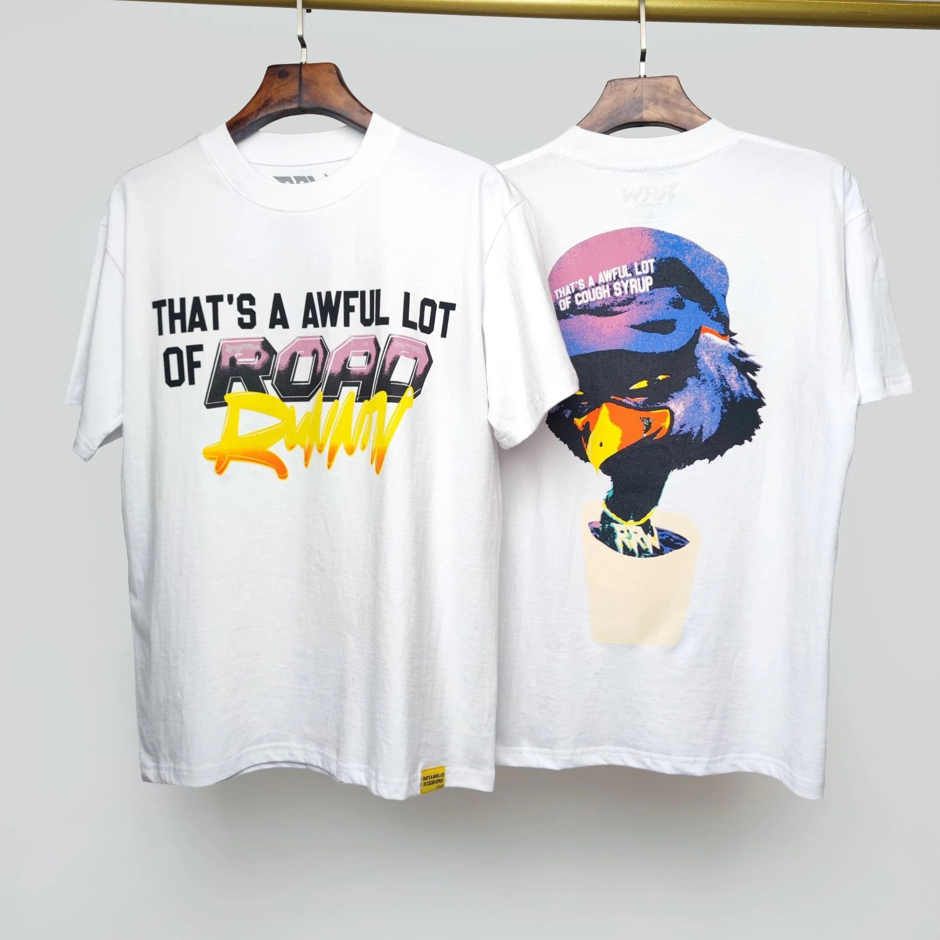 Cough Syrup T-Shirts Graphic Print — 34 White Short Sleeve