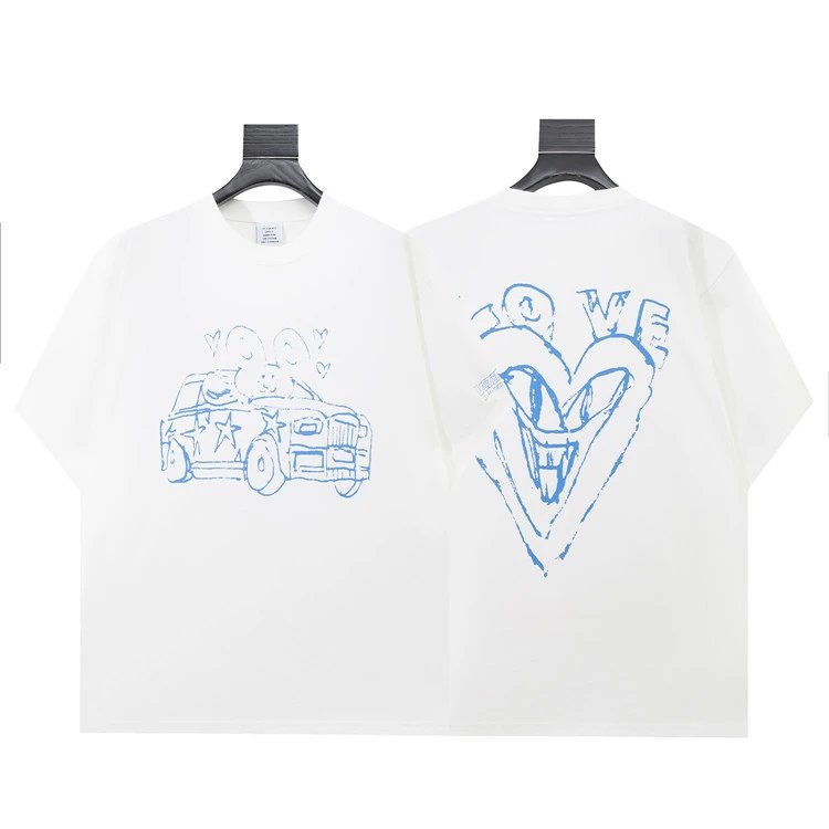 Vetements T-Shirts Graphic Logo Print — 8012 white