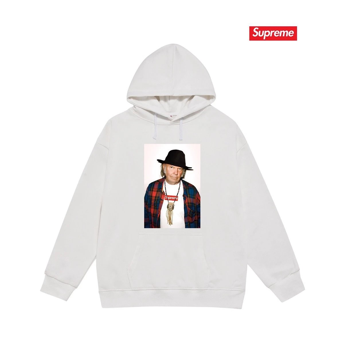 Supreme Hoodies & Sweatshirts Dover Street Market car graphic pullover hoodie — S 2222 White with fleece lining