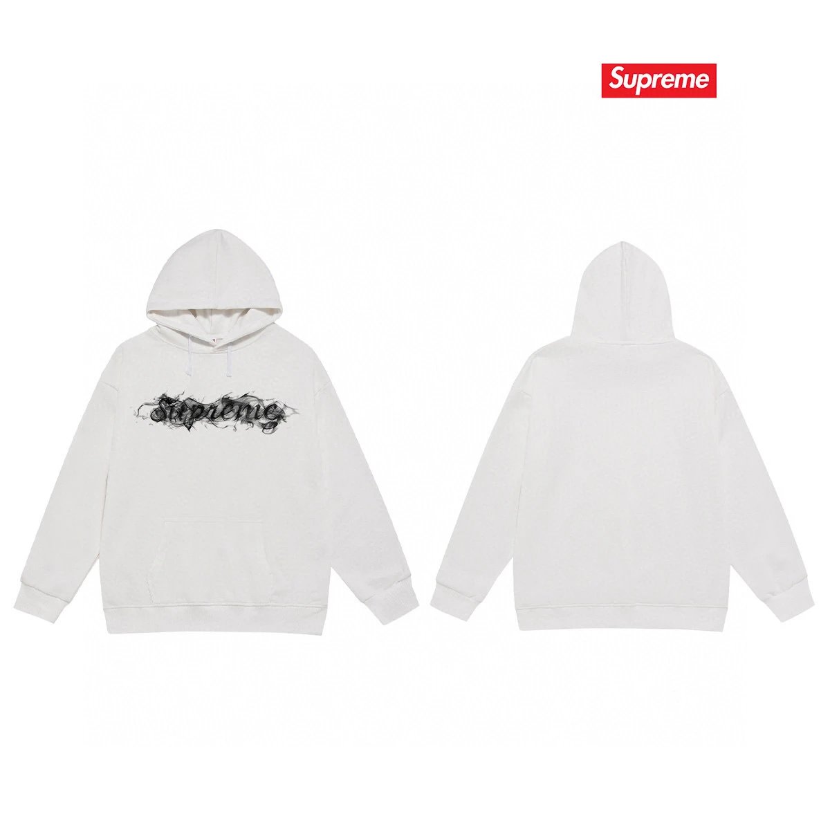 Supreme Hoodies & Sweatshirts Fleece-Lined Graphic Pullover Hoodie — 71-1 Fleece-lined style