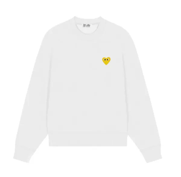 Comme des Garçons Play Heart Eyes White Sweater - 6