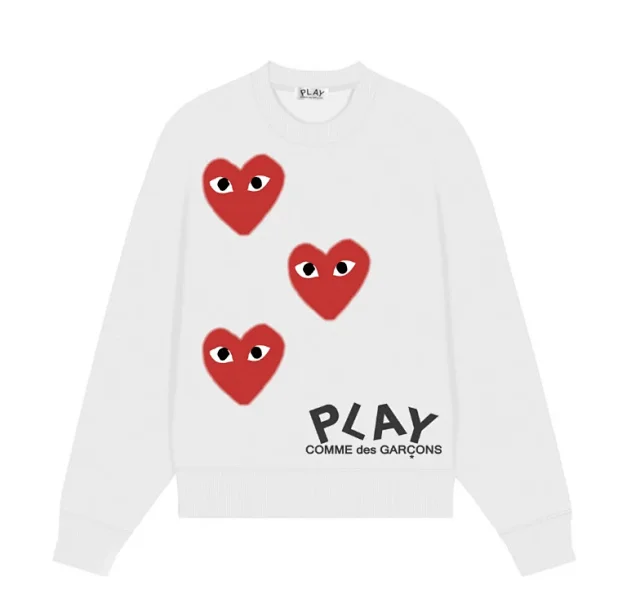 Comme des Garçons Hoodies & Sweatshirts PLAY heart graphic crewneck sweatshirt product detail image 9