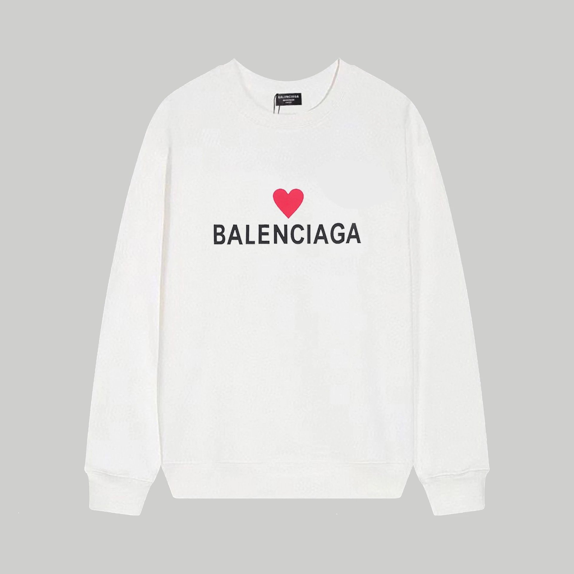 Balenciaga Hoodies & Sweatshirts Crewneck logo-print sweatshirt — 157 white