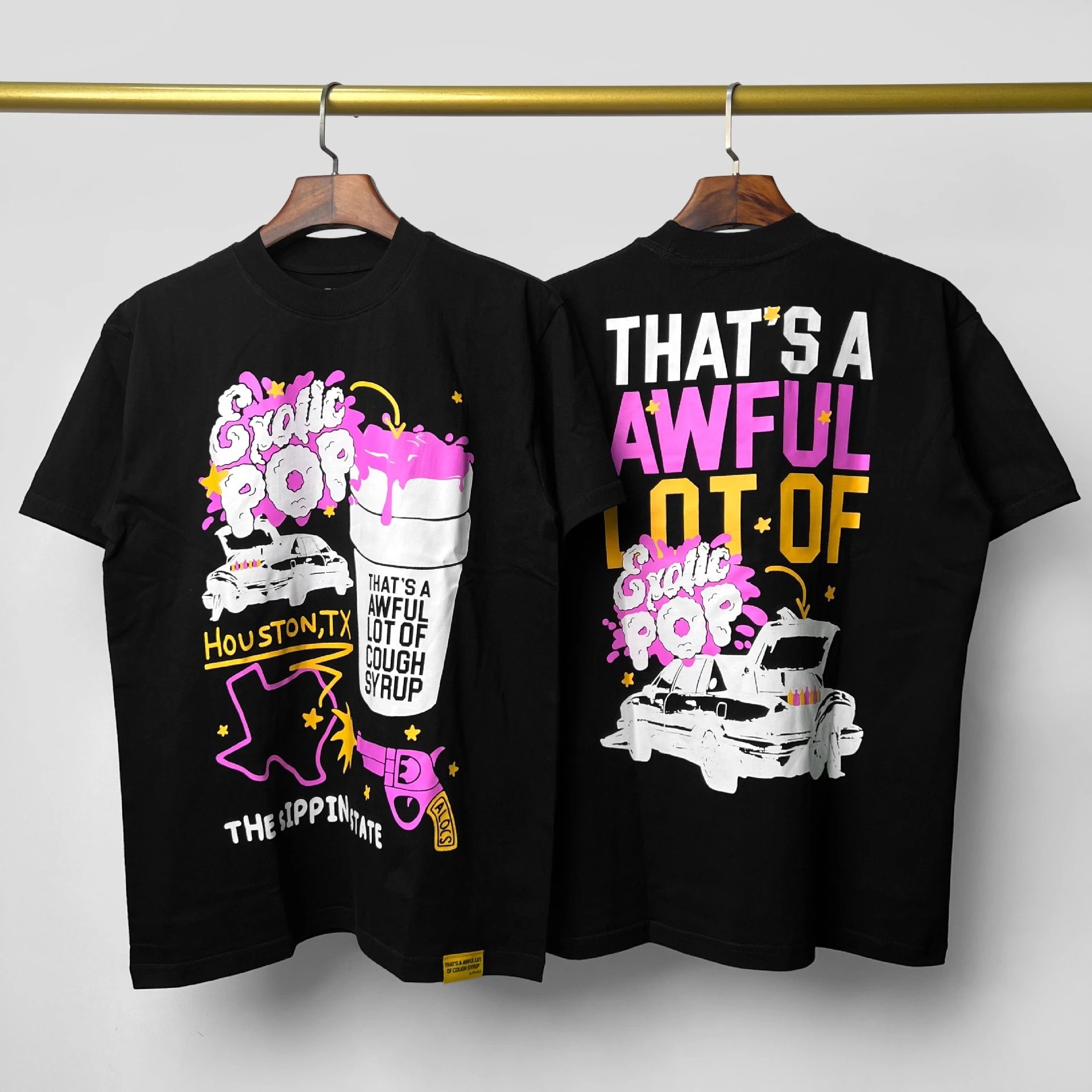 Unbranded T-Shirts Graphic Print — 75 black