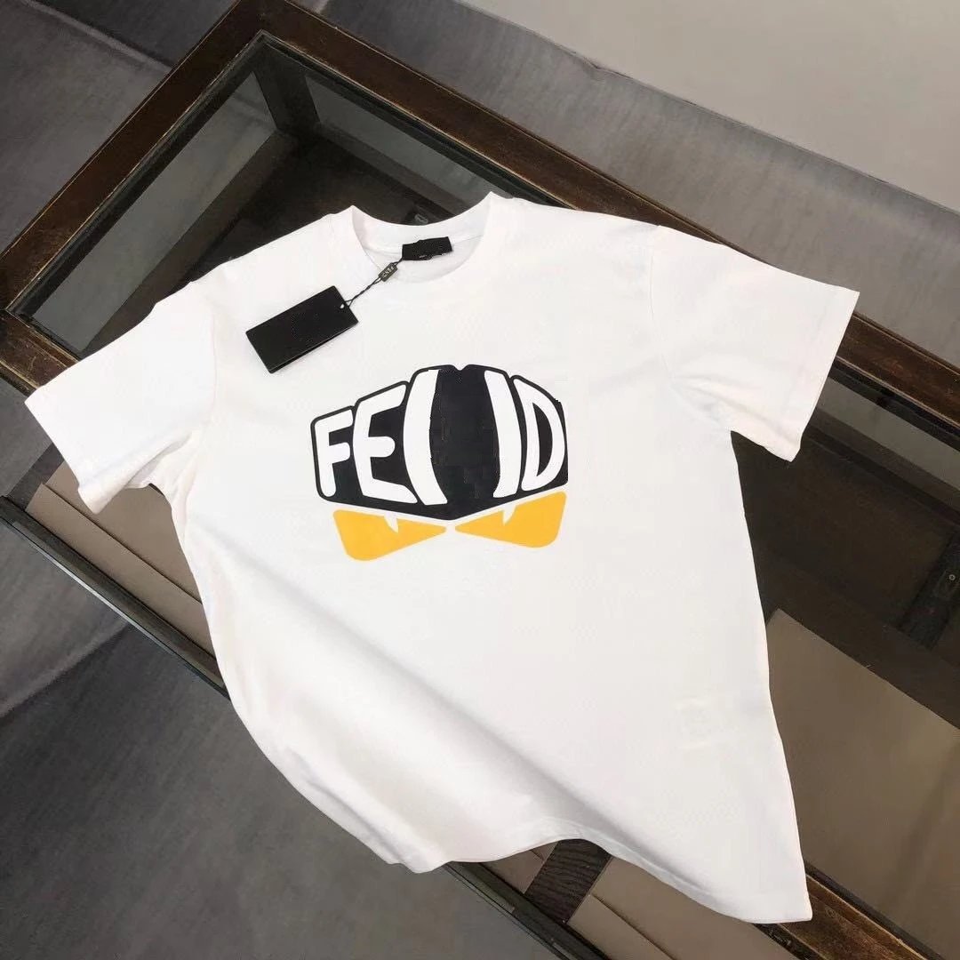 Fendi T-Shirts Short-Sleeve Logo Print — F70