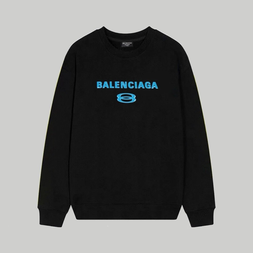 Balenciaga Hoodies & Sweatshirts Crewneck logo-print sweatshirt — 167 black