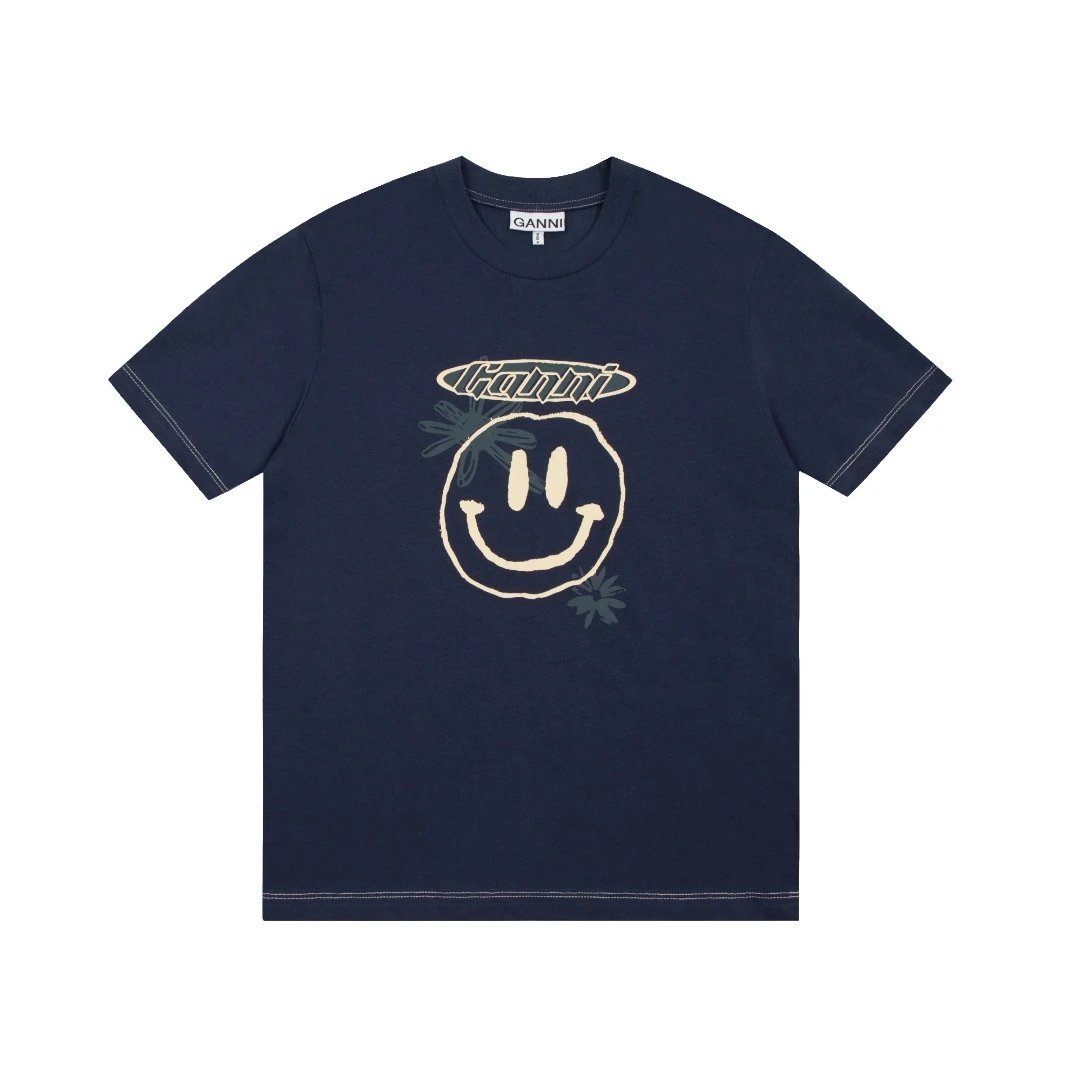 GANNI T-Shirts Graphic Print Short-Sleeve T-Shirt — 7