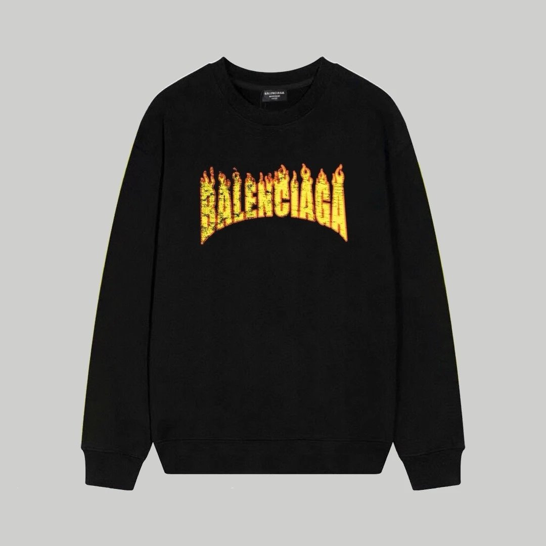 Balenciaga Hoodies & Sweatshirts Crewneck logo-print sweatshirt — 172 black