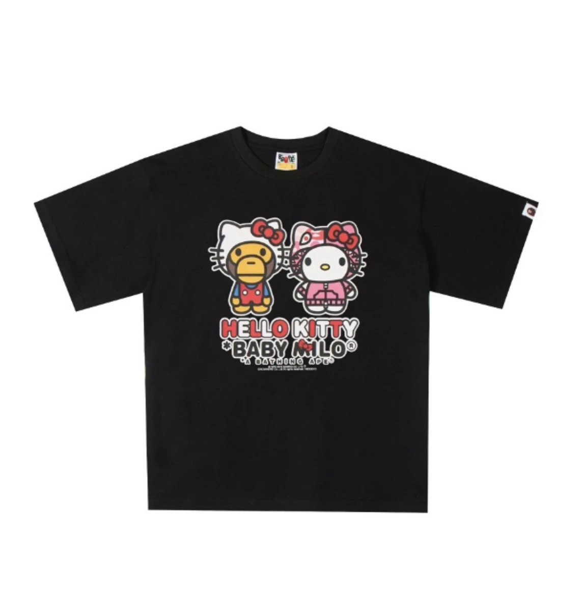 A Bathing Ape T-Shirts Baby Milo Sanrio Character Graphic — Black powder 2