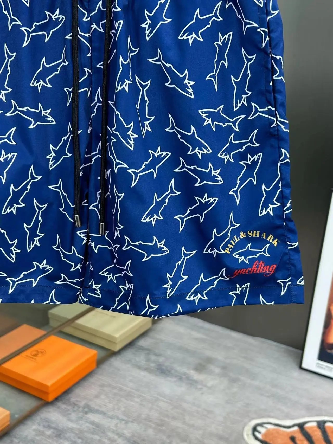 Design Paul & Shark Shark Print Navy Swim Shorts - 17