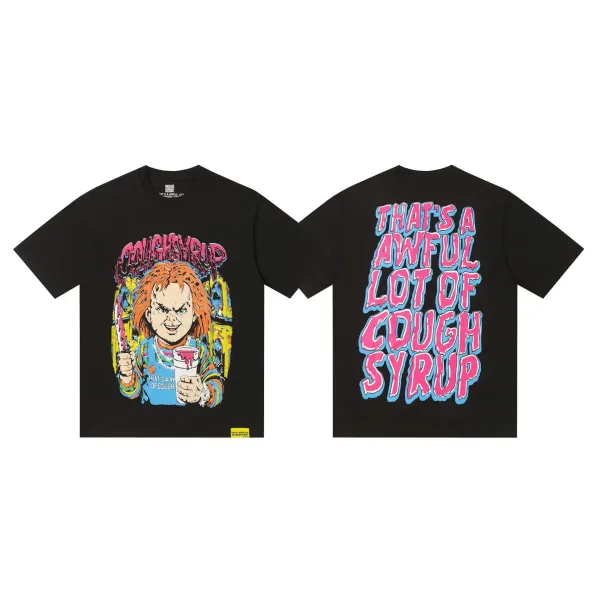 Design Chucky Cough Syrup Black T-Shirt - 1