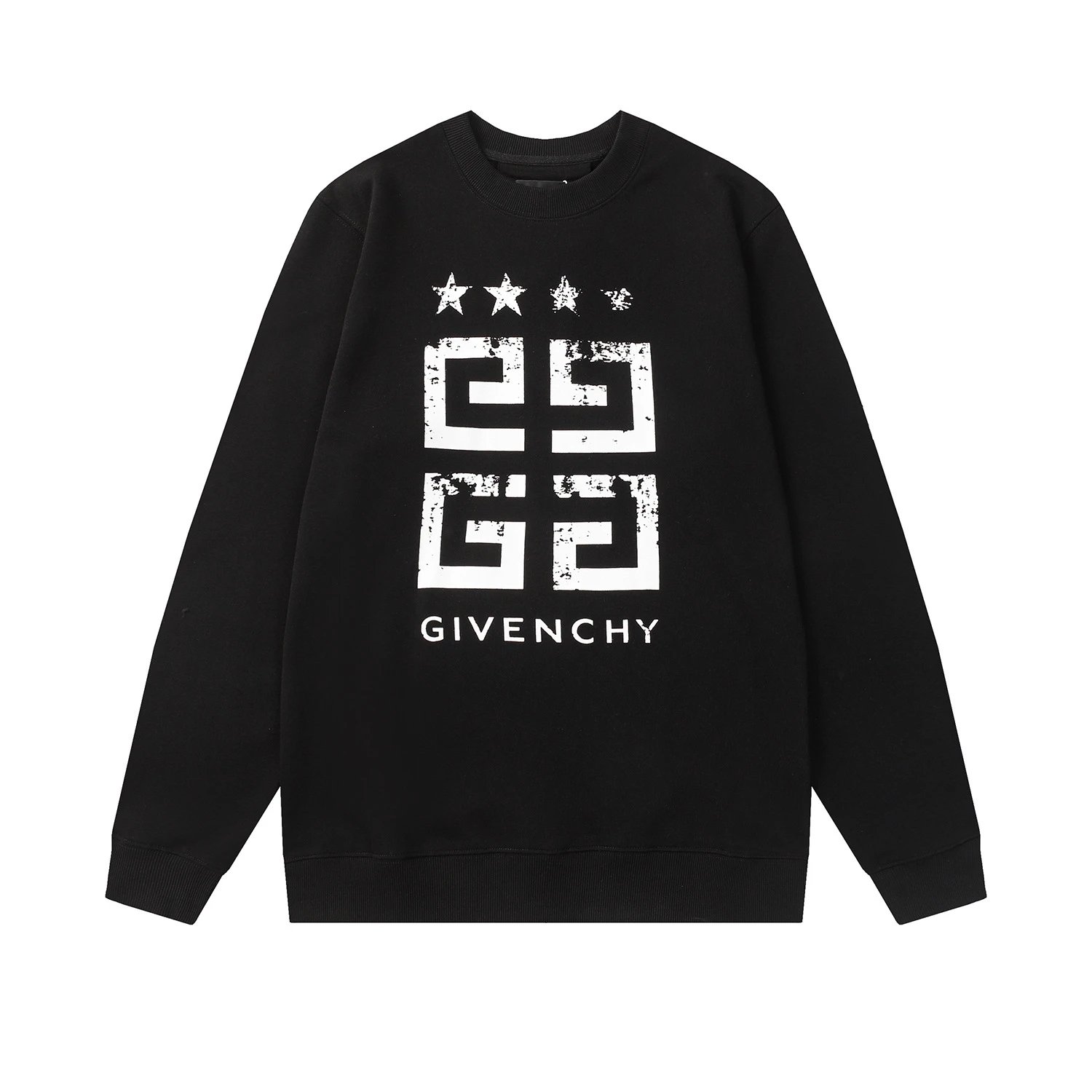 Givenchy Logo Print Green 4G Locks Sweatshirt White Hoodie - 27