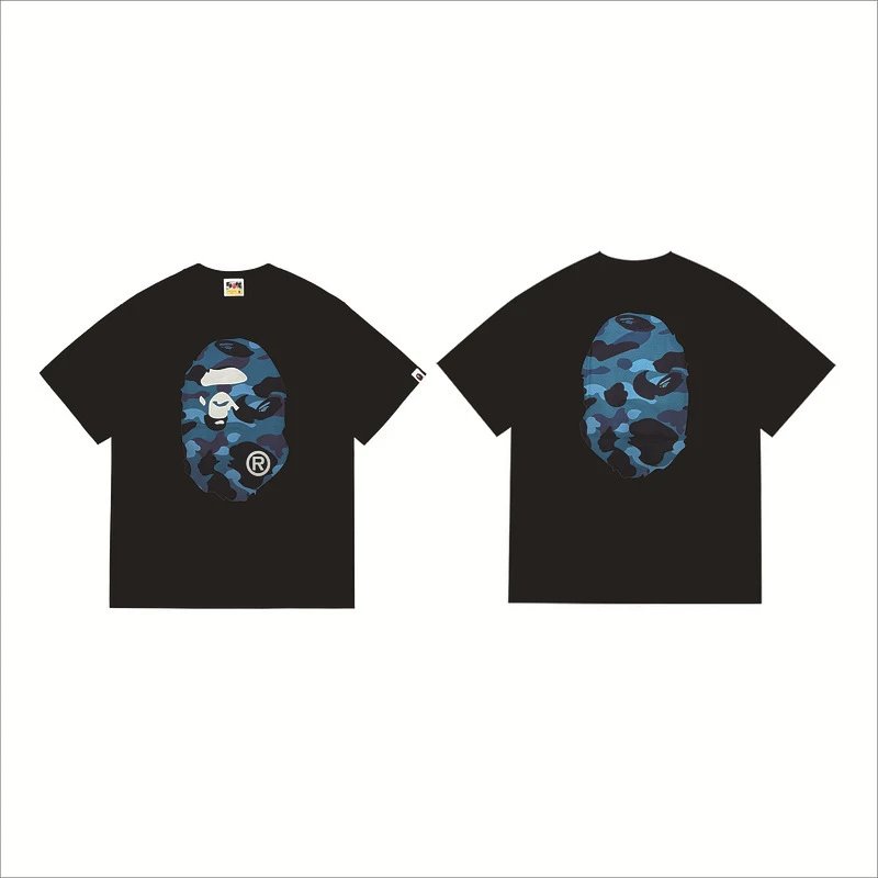 BAPE T-Shirts Hot Wheels Graphic Short-Sleeve T-Shirt — 252 Black and Blue