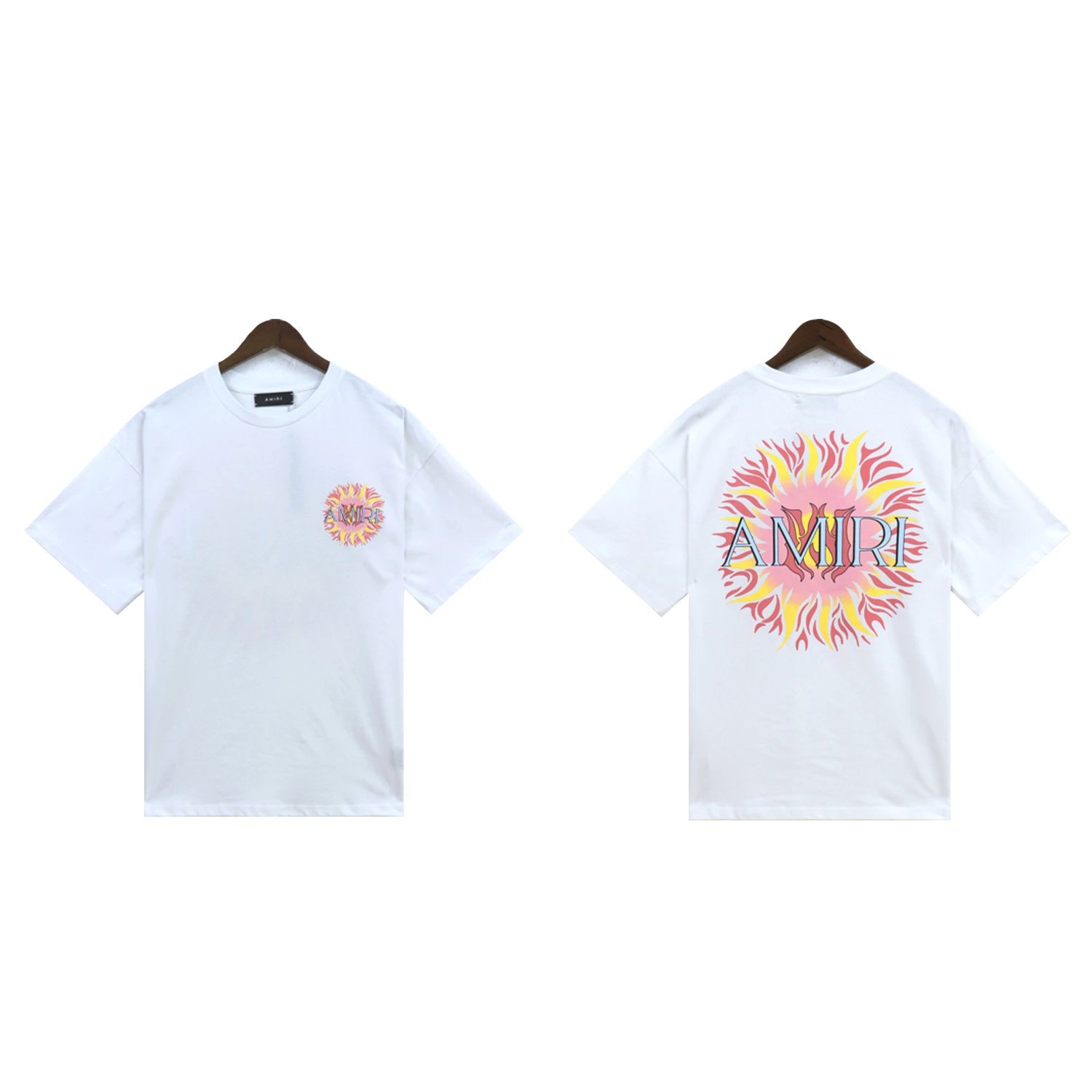 AMIRI T-Shirts Washed Graphic T-Shirt — 2208 white
