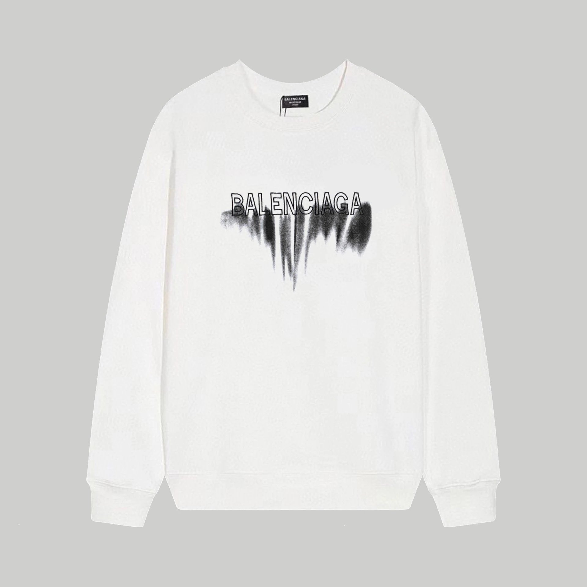 Balenciaga Hoodies & Sweatshirts Crewneck logo-print sweatshirt — 160 white