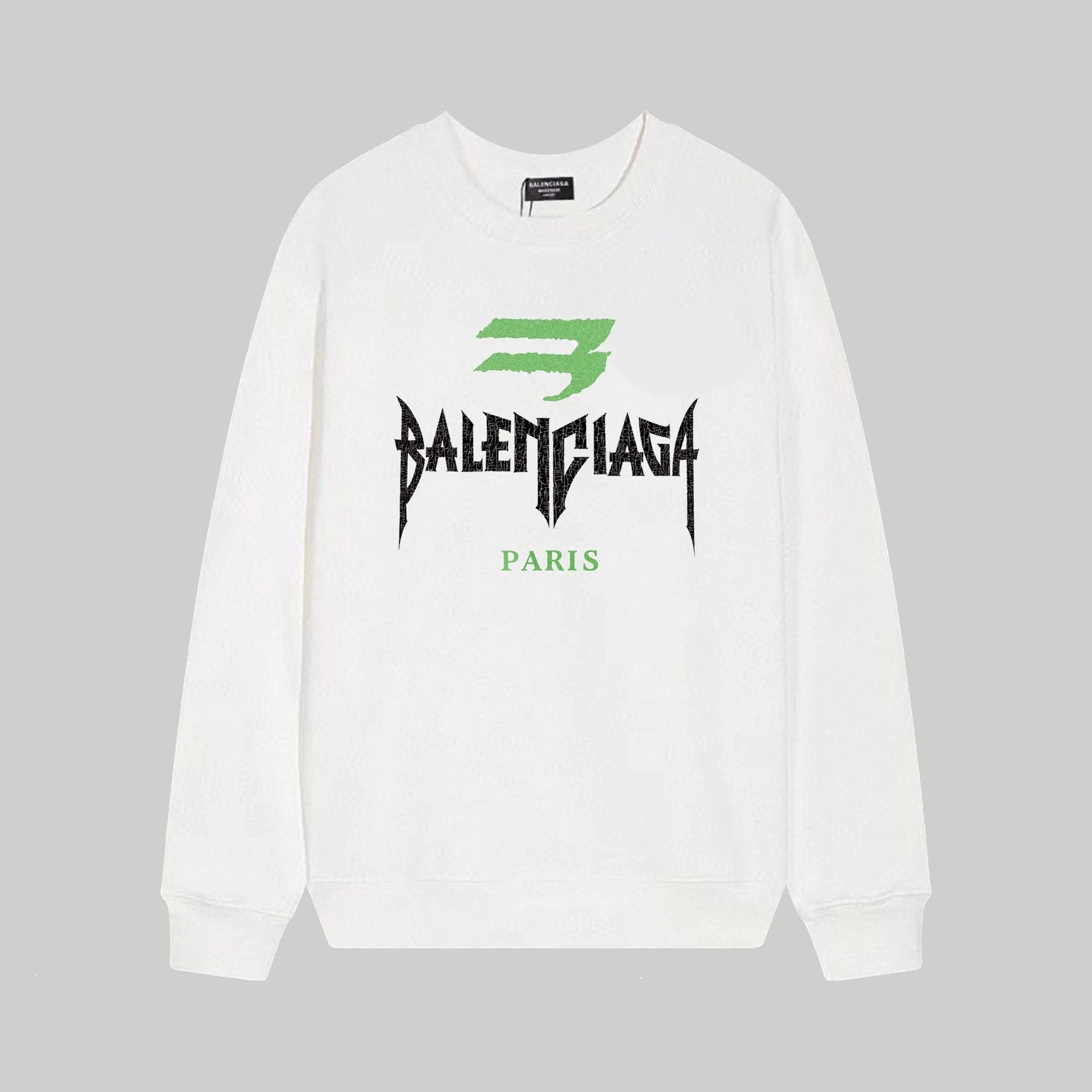 Balenciaga Hoodies & Sweatshirts Crewneck logo-print sweatshirt — 165 white