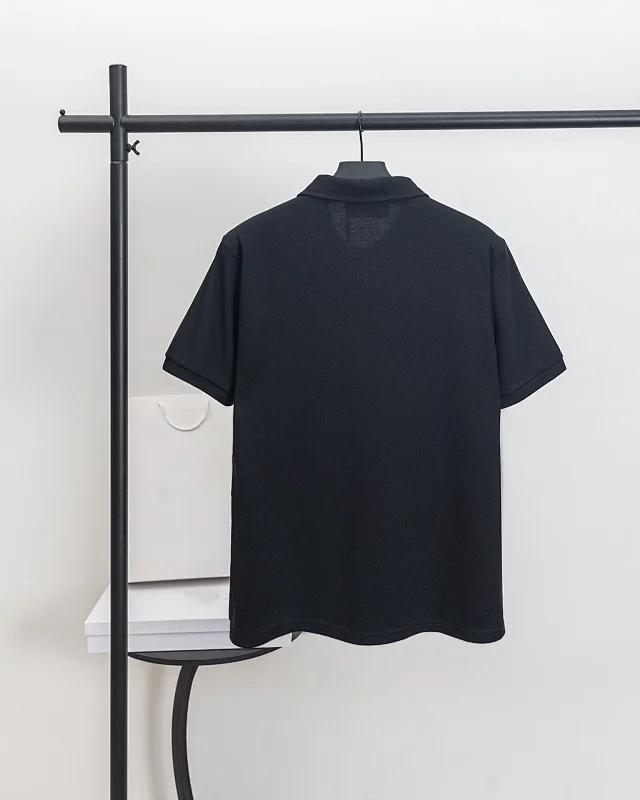 Prada T-Shirts Crew-neck T-shirt with triangular logo plaque product detail image 16