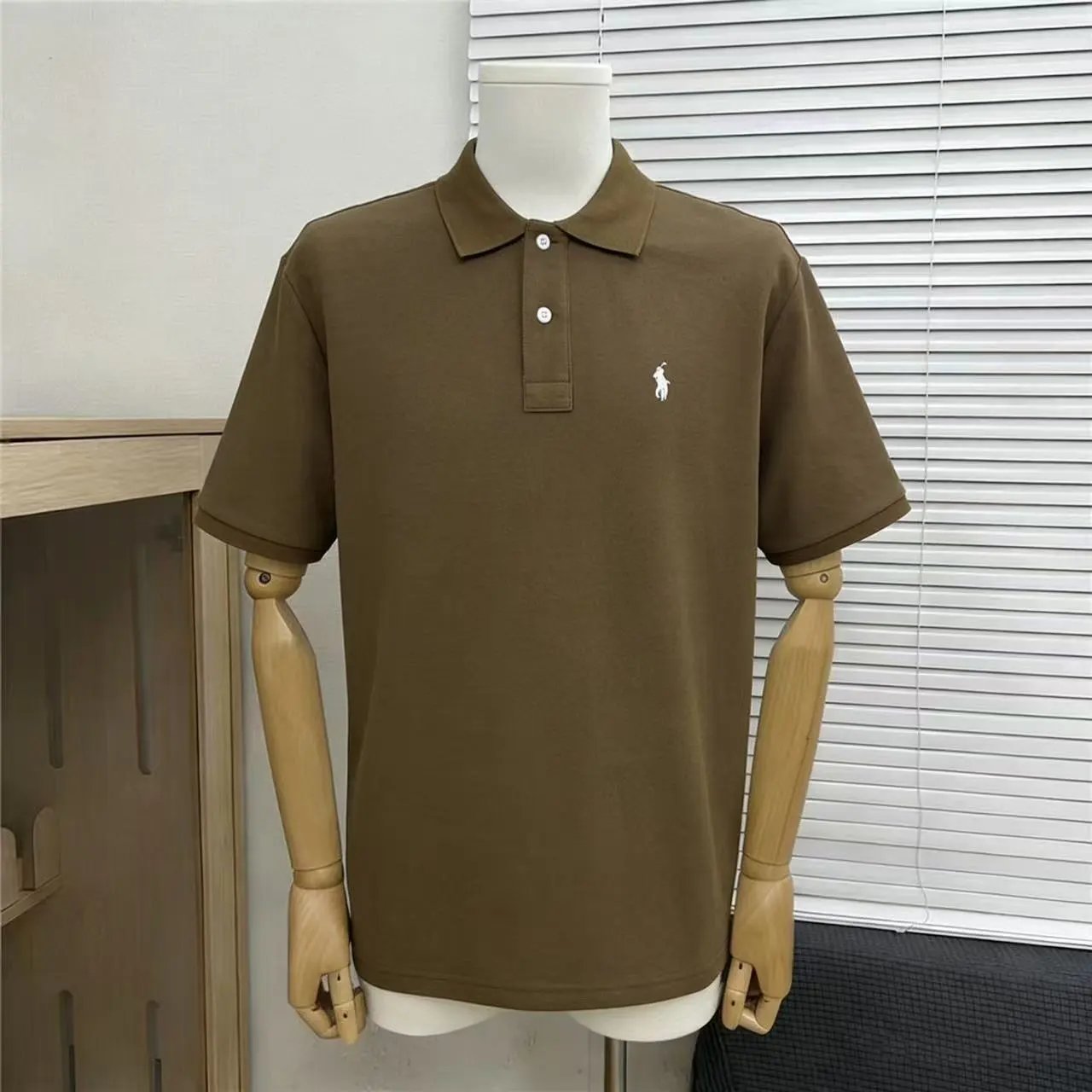 Polo Ralph Lauren Shirts Short-Sleeve Embroidered Pony Shirt — pony dark brown 002