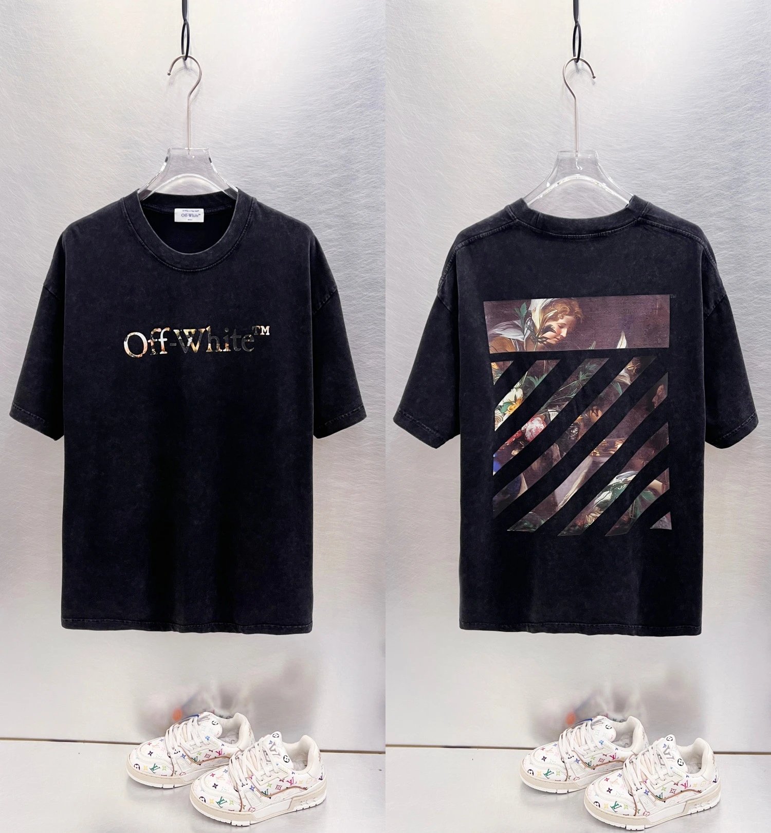 Off-White T-Shirts Graphic-print crew-neck — Black 9623