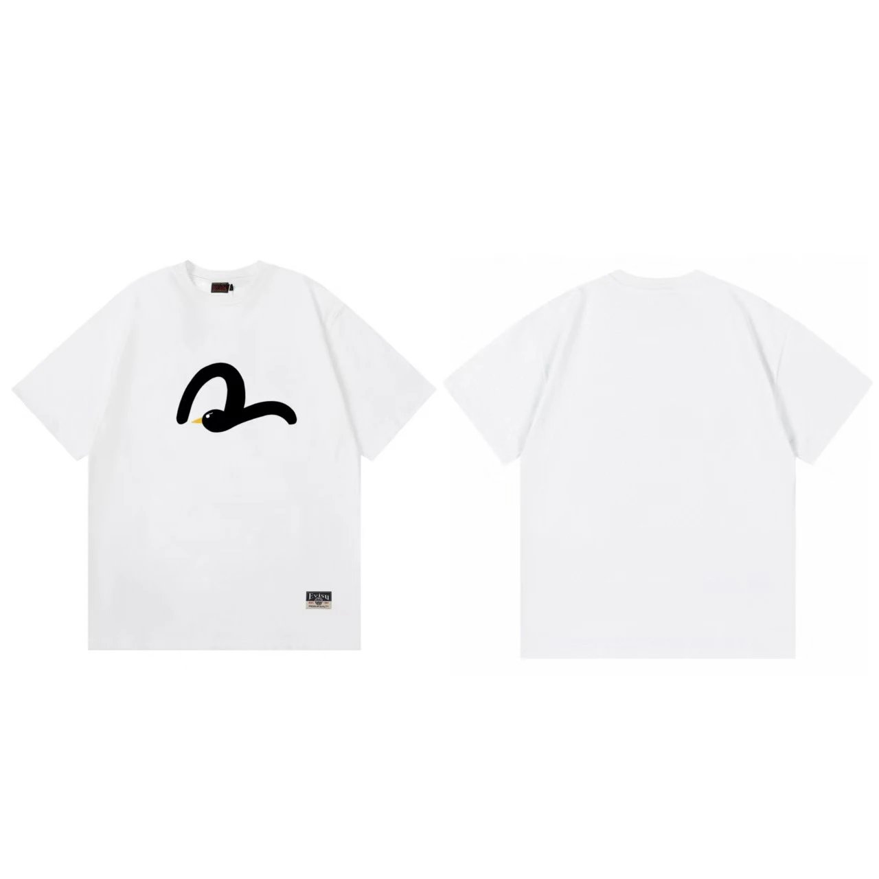 Evisu T-Shirts Short-Sleeve Graphic Print T-Shirt — white F 239