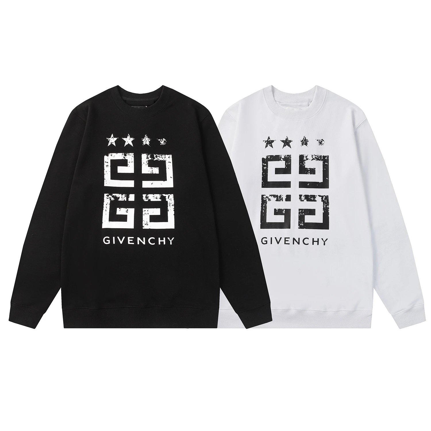 Givenchy Logo Print Green 4G Locks Sweatshirt White Hoodie - 26