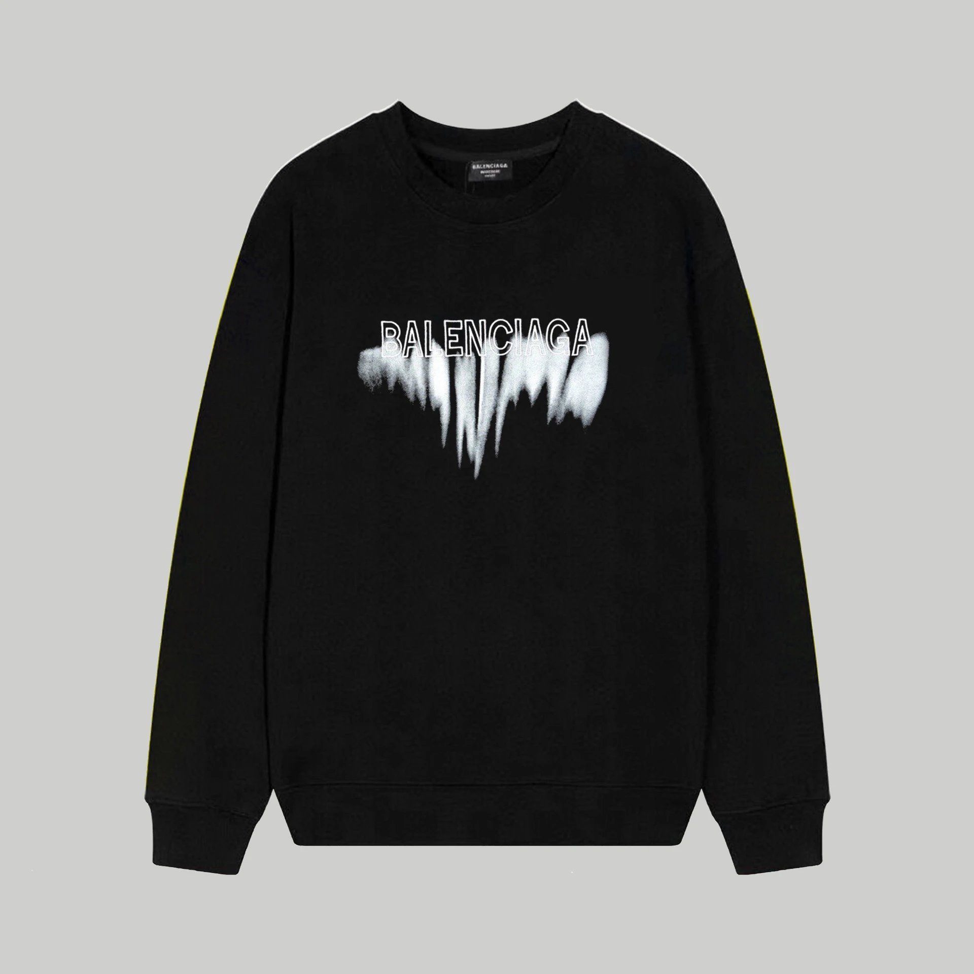 Balenciaga Hoodies & Sweatshirts Crewneck logo-print sweatshirt — 160 black