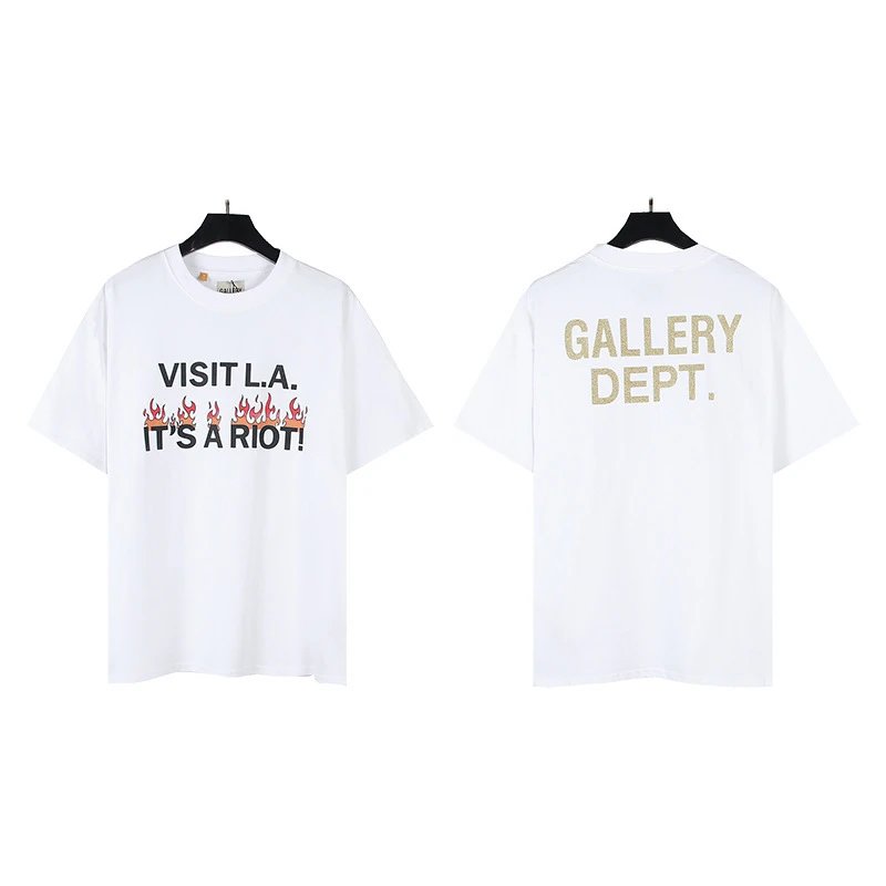 Gallery Dept. T-Shirts Loose Graphic Print — 9010 White (Digital Direct Injection)