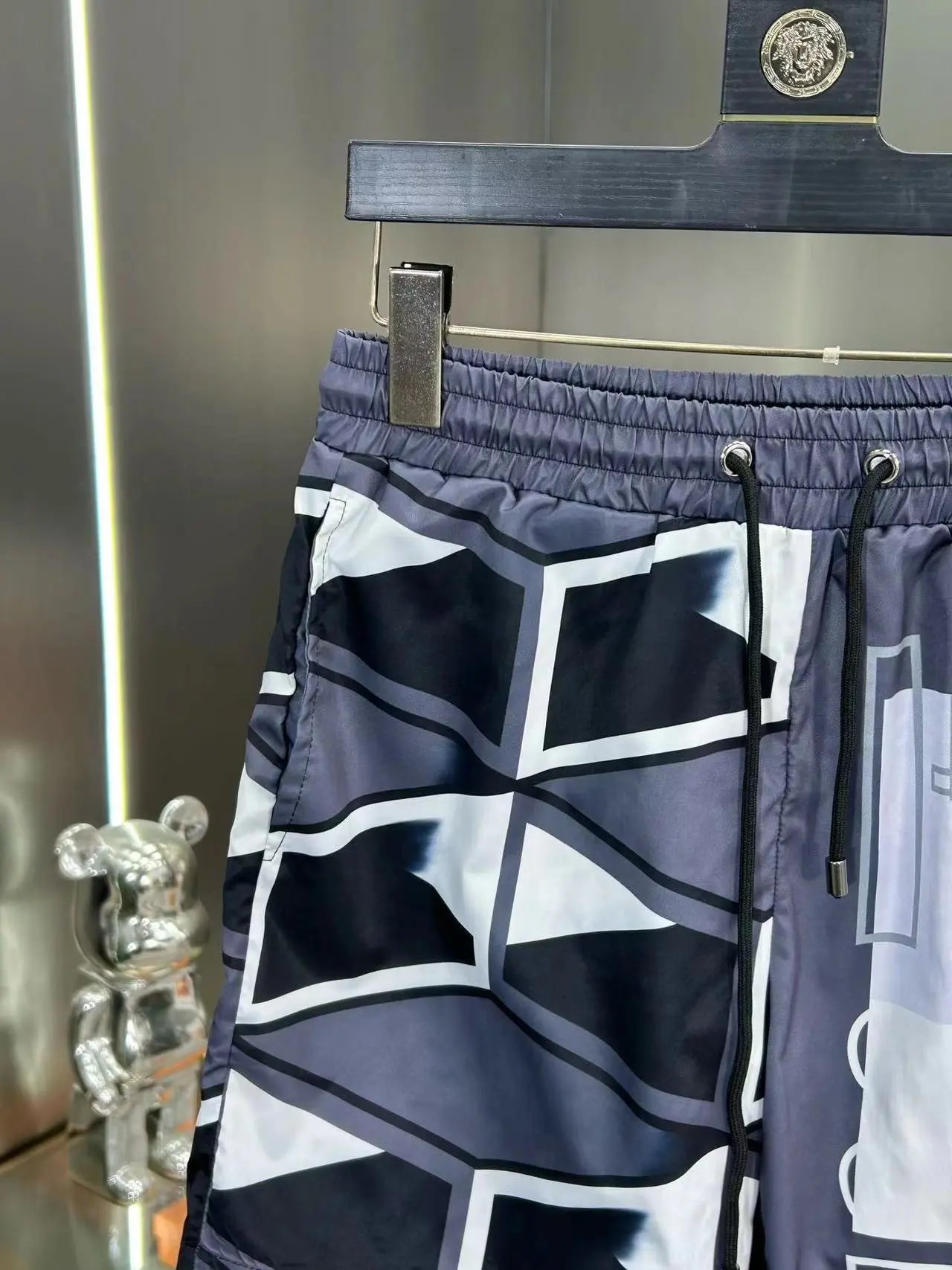 Versace Printed Swim Shorts Blue Multicolor Swimwear - 7