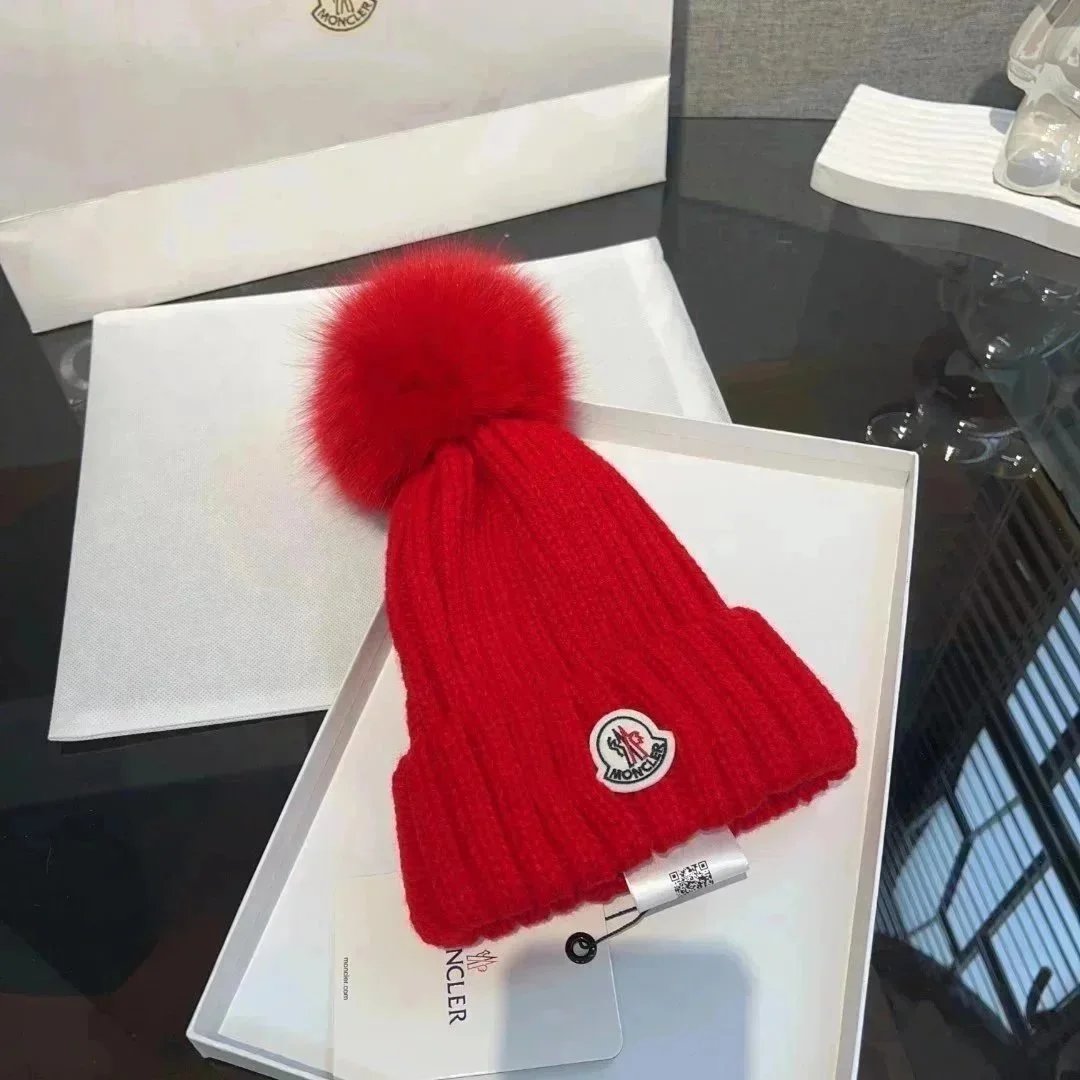 Moncler Hats Rib-Knit Cuffed Beanie — 219