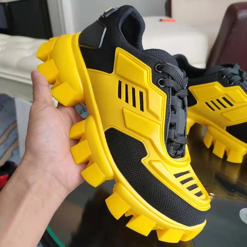 Unbranded Sneakers P5DF-3 Chunky Lug Sole — big yellow