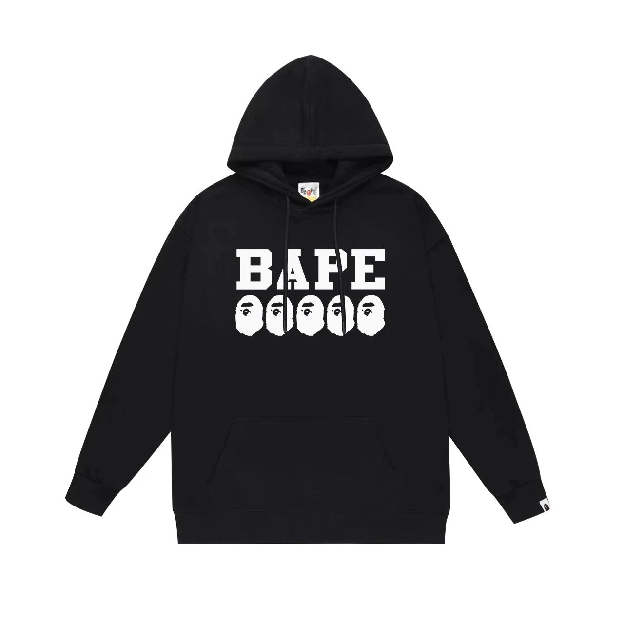 A Bathing Ape Hoodies & Sweatshirts Camo Head Graphic Pullover Hoodie — 649 black