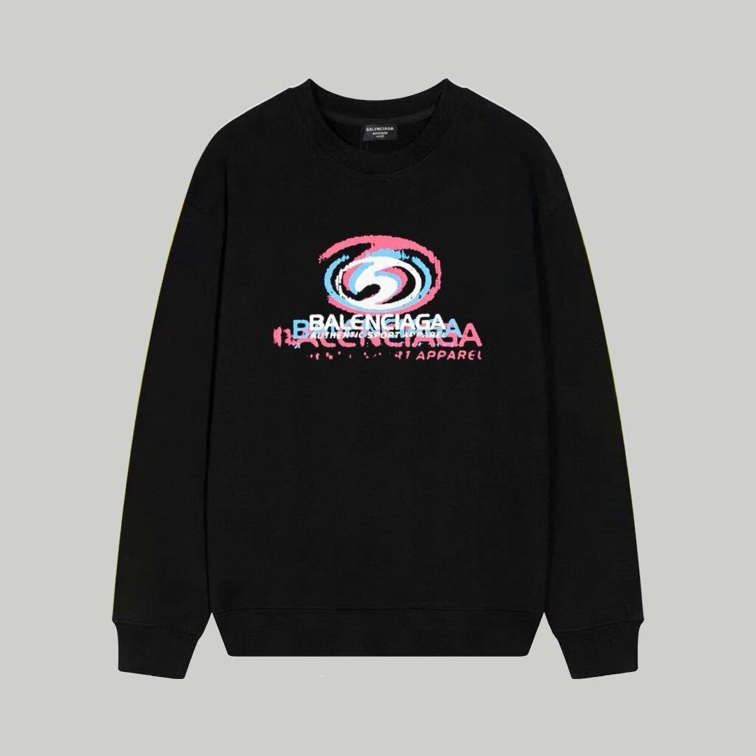 Balenciaga Hoodies & Sweatshirts Crewneck logo-print sweatshirt — 176 black