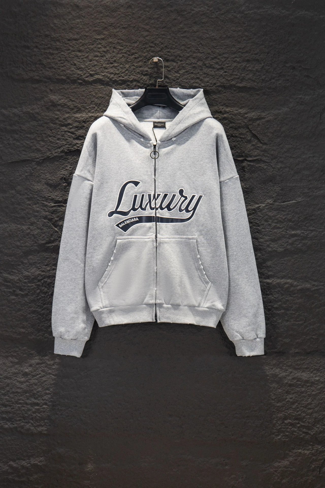 Unbranded Hoodies & Sweatshirts Oversized Letter-Graphic Pullover Hoodie — Floral gray 5235