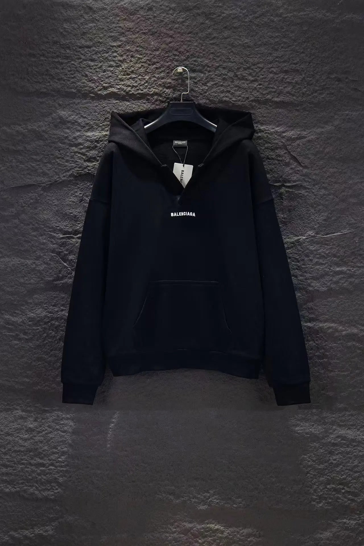 Unbranded Hoodies & Sweatshirts Oversized Letter-Graphic Pullover Hoodie — Black 5213