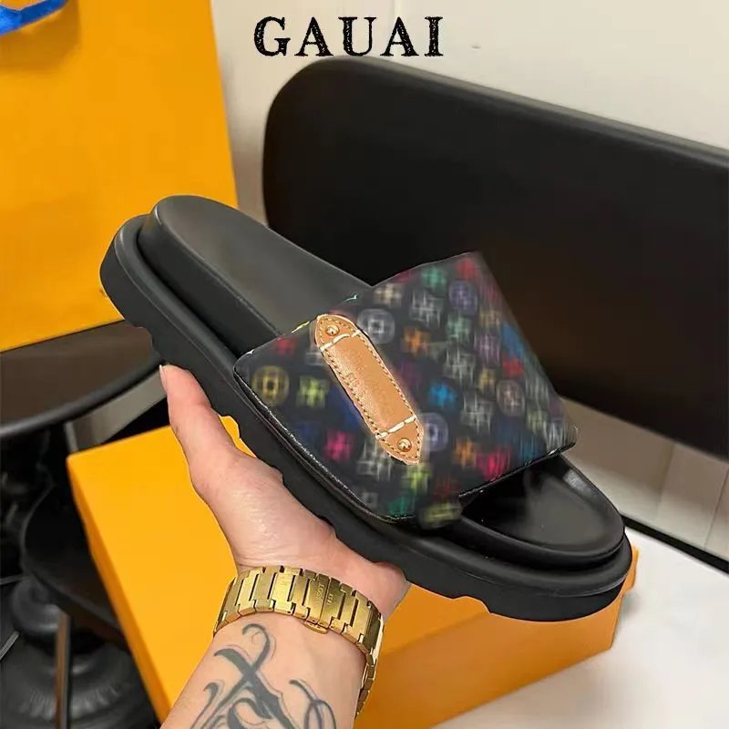 Louis Vuitton Monogram Puffer Slide Black Slippers - 17