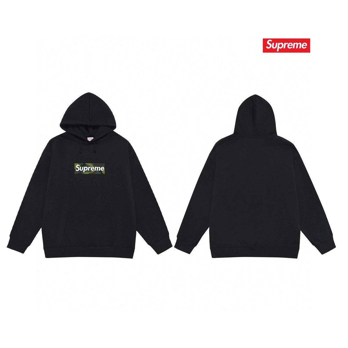 Supreme Hoodies & Sweatshirts Fleece-Lined Graphic Pullover Hoodie — 67-2 Fleece-lined style