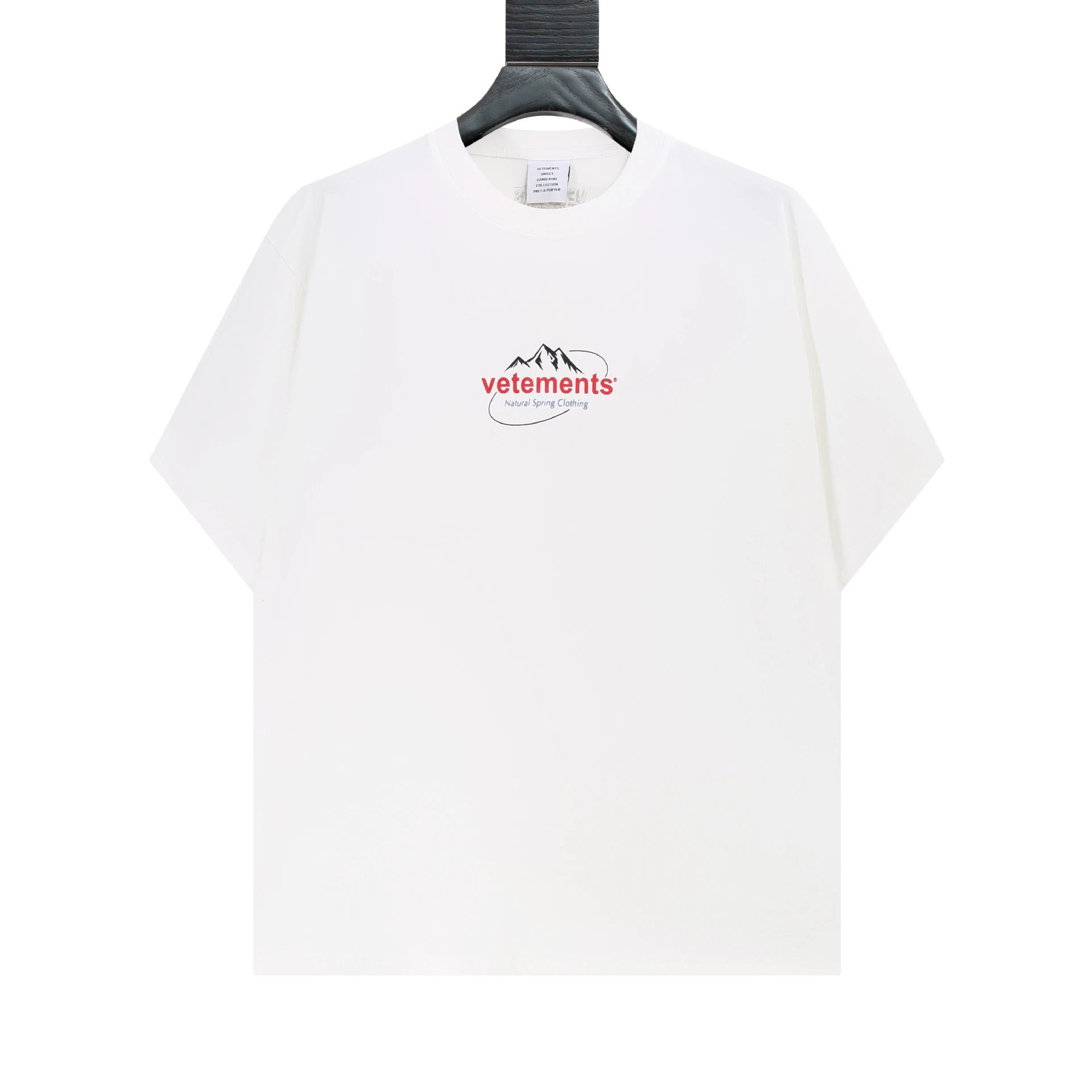 Vetements T-Shirts Graphic Logo Print — 8019 white