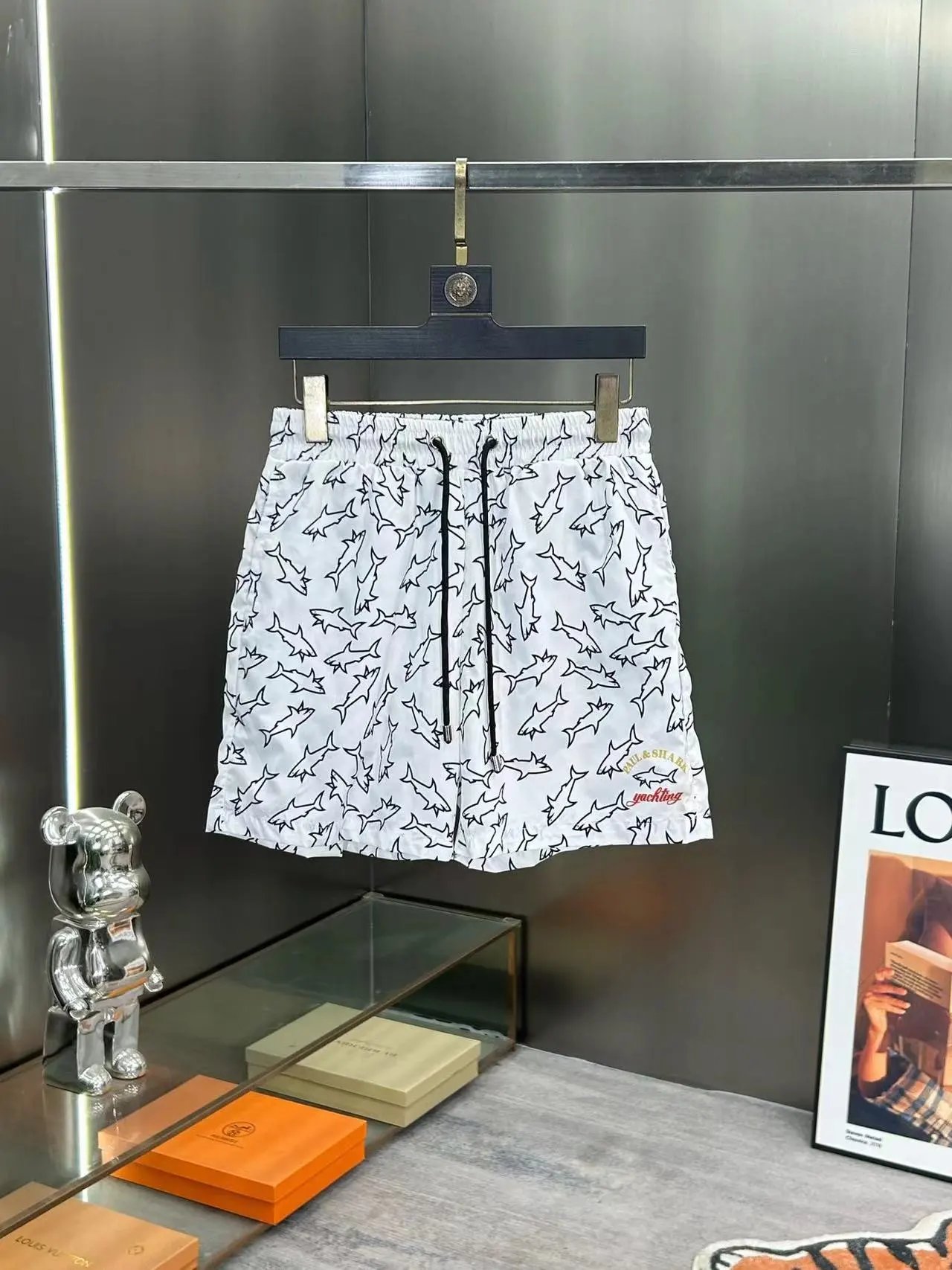 Design Paul & Shark Shark Print Navy Swim Shorts - 21