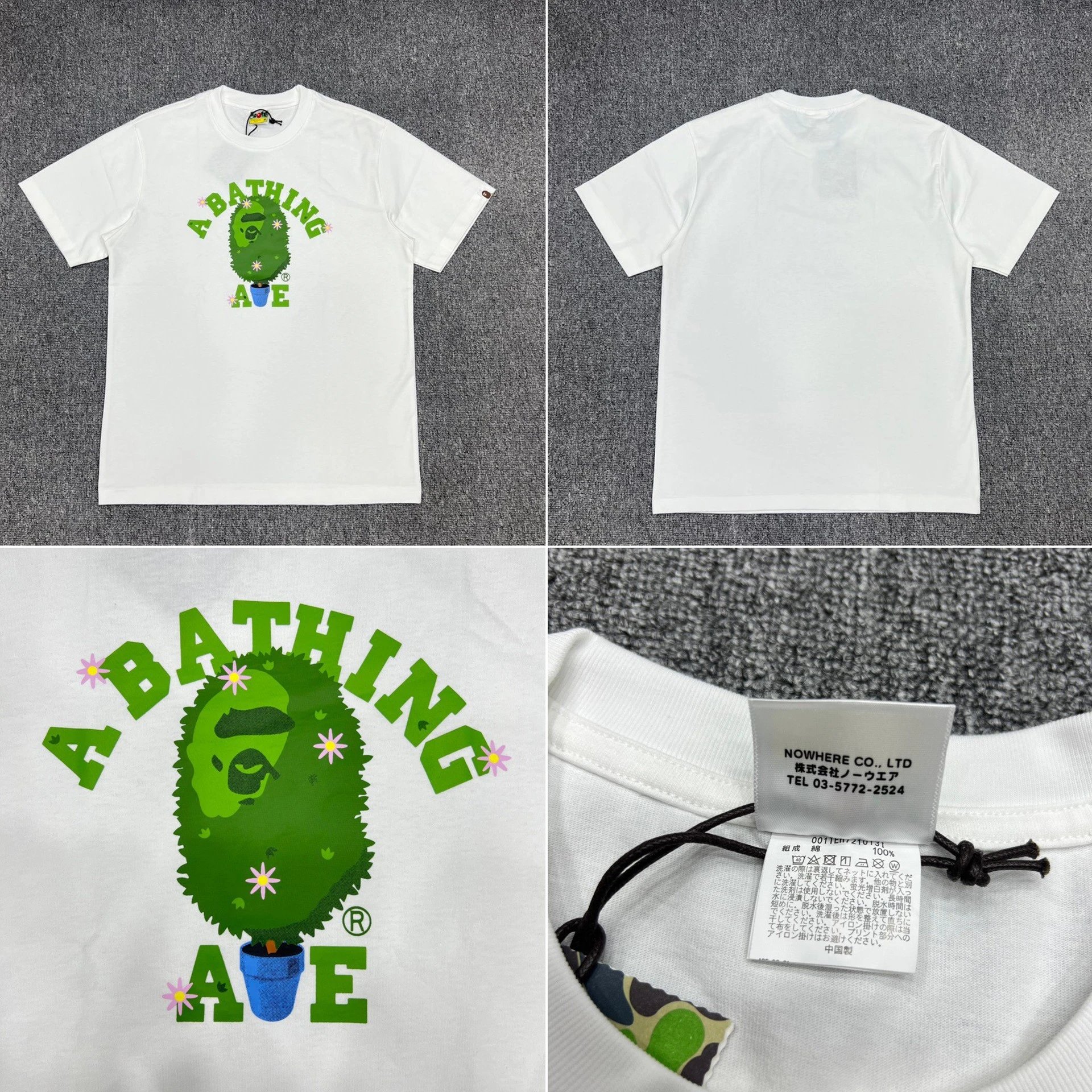 BAPE T-Shirts Short-Sleeve Graphic T-Shirt — XX022 white