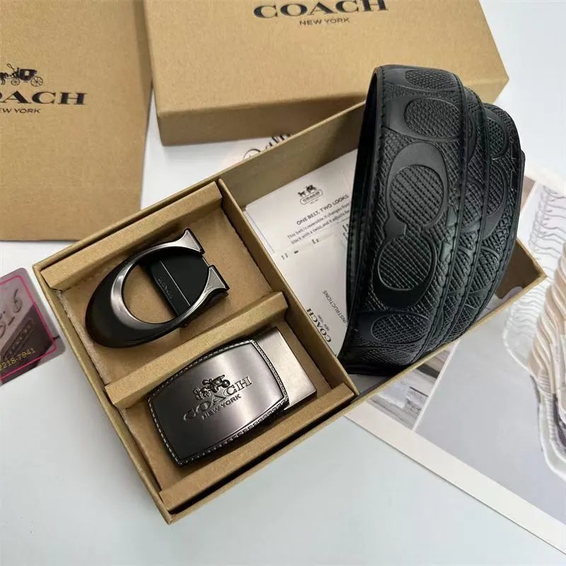 Embossed C-Buckle + Carriage Buckle