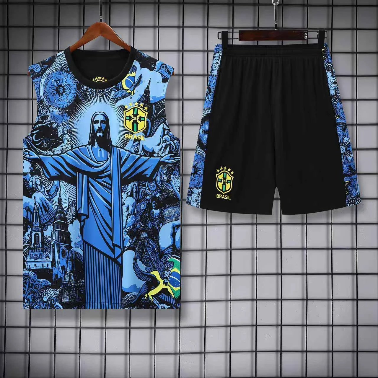 Atlético de Madrid Football Jerseys Sleeveless jersey and shorts set — 2526 Brazilian sapphire blue