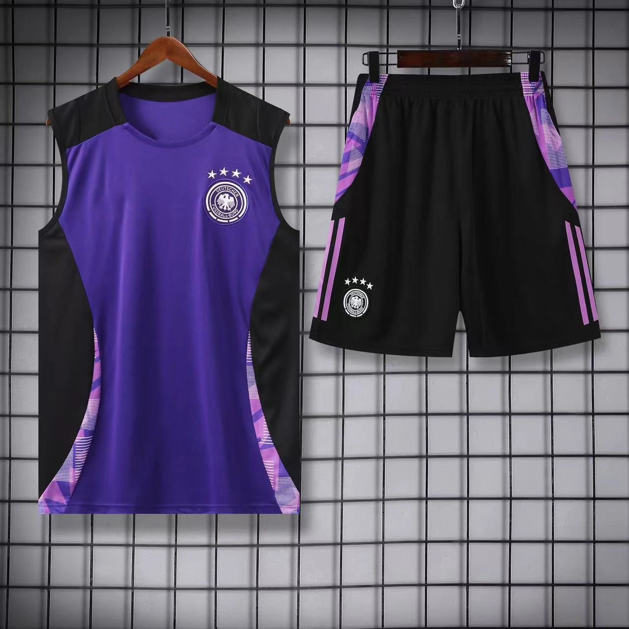 Atlético de Madrid Football Jerseys Sleeveless jersey and shorts set — 2425 German purple