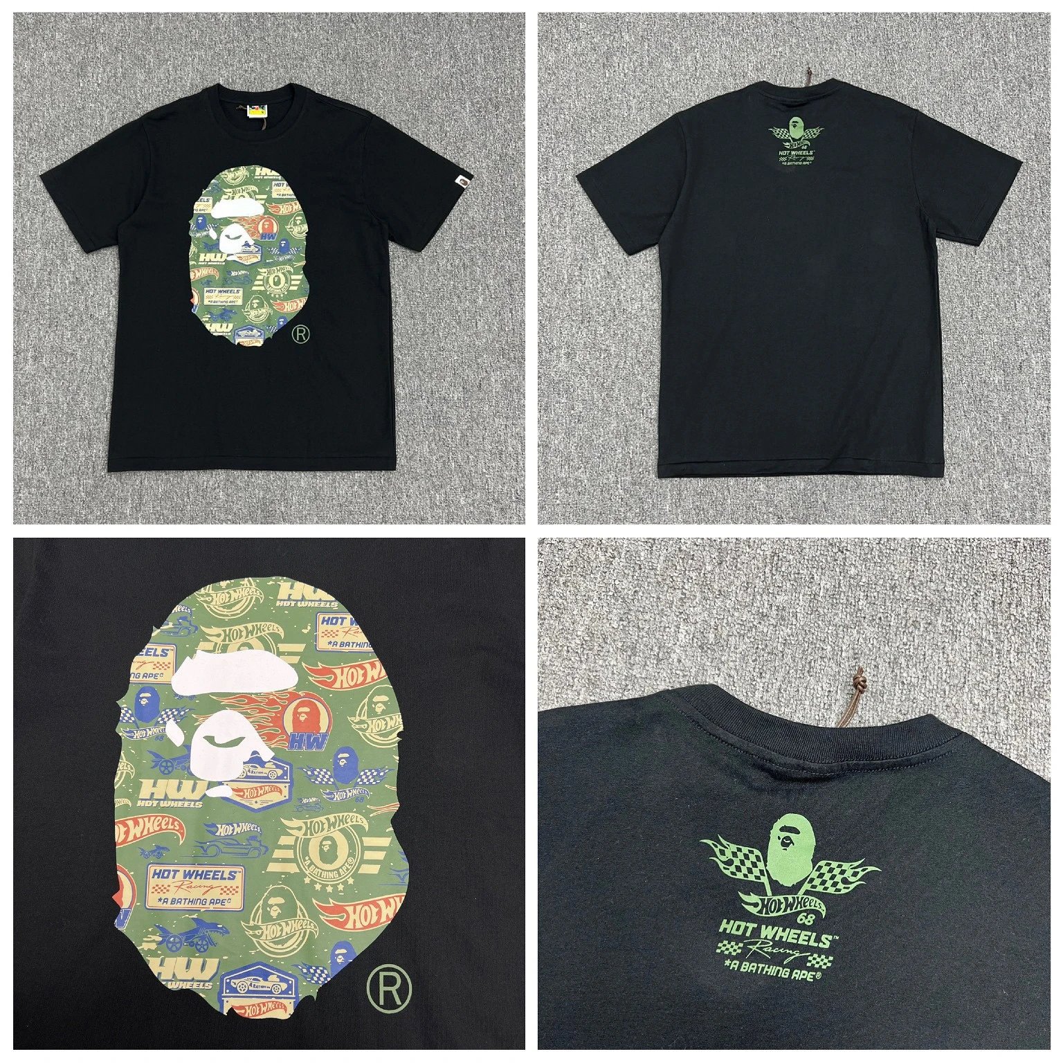 BAPE T-Shirts Short-Sleeve Graphic T-Shirt — XX323 black