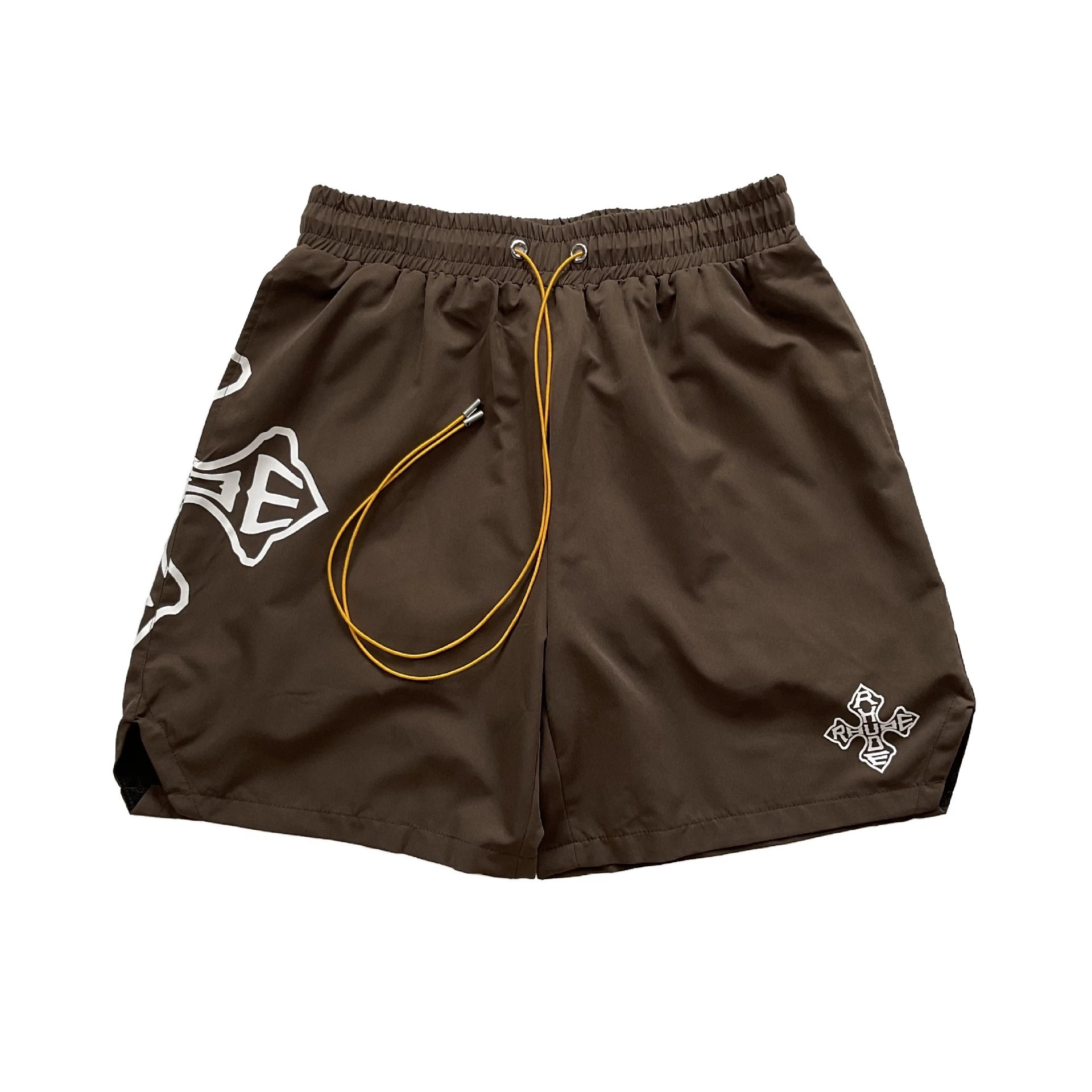 Rhude Shorts Nylon with New Era Graphic Print and Contrast Drawstring image 4