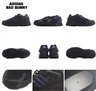 Adidas Bad Bunny Forum Low Black Sneakers Chunky Sneakers - 5